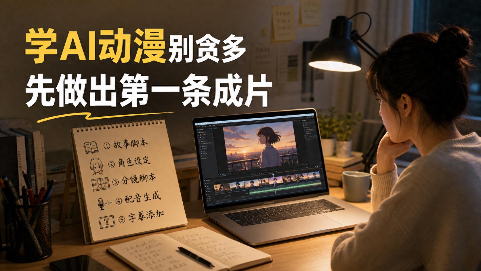 学AI动漫总跑偏？这些环节没连起来，成片难